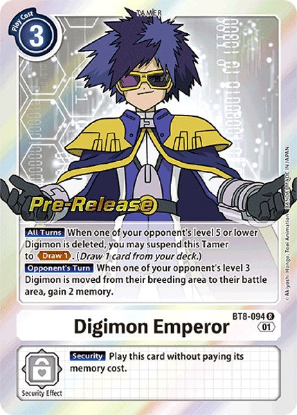Digimon Emperor [BT8-094] [New Awakening Pre-Release Promos] - PCA Designer Toys