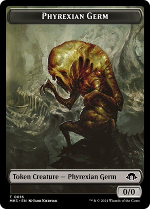 Phyrexian Germ // Moonfolk Double-Sided Token [Modern Horizons 3 Tokens] - PCA Designer Toys