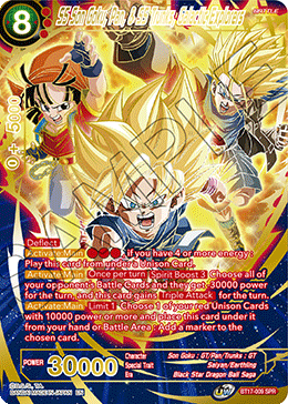 SS Son Goku, Pan, & SS Trunks, Galactic Explorers (SPR) (BT17-009) [Ultimate Squad] - PCA Designer Toys