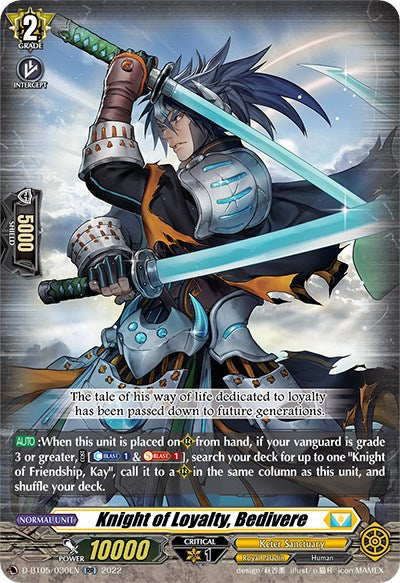 Knight of Loyalty, Bedivere (D-BT05/030EN) [Triumphant Return of the Brave Heroes] - PCA Designer Toys