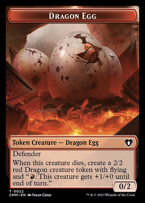 Spirit (0010) // Dragon Egg Double-Sided Token [Commander Masters Tokens]