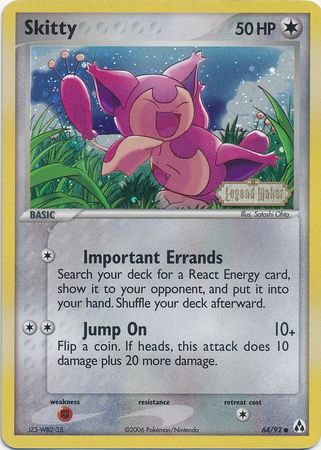 Skitty (64/92) (Stamped) [EX: Legend Maker] - PCA Designer Toys