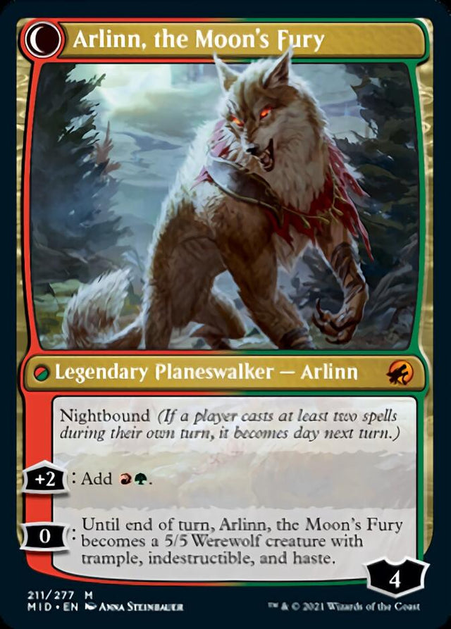 Arlinn, the Pack's Hope // Arlinn, the Moon's Fury [Innistrad: Midnight Hunt] - PCA Designer Toys
