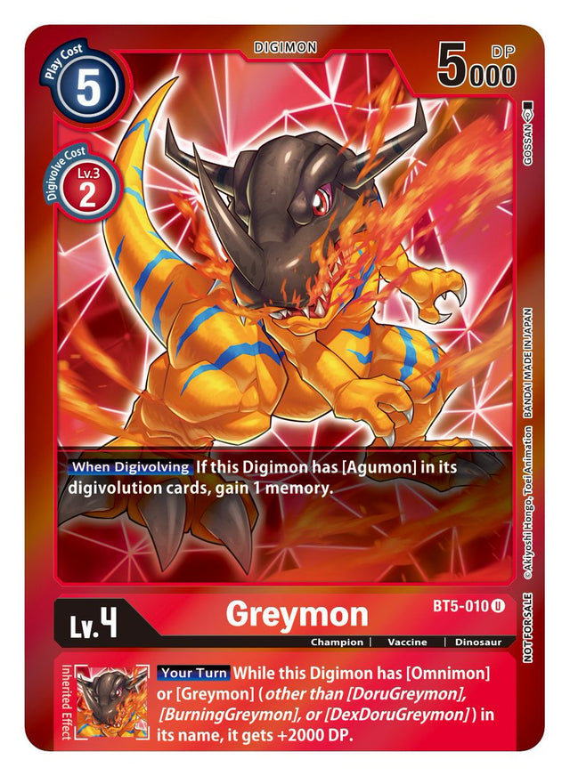 Greymon [BT5-010] (Event Pack 2) [Battle of Omni] - PCA Designer Toys