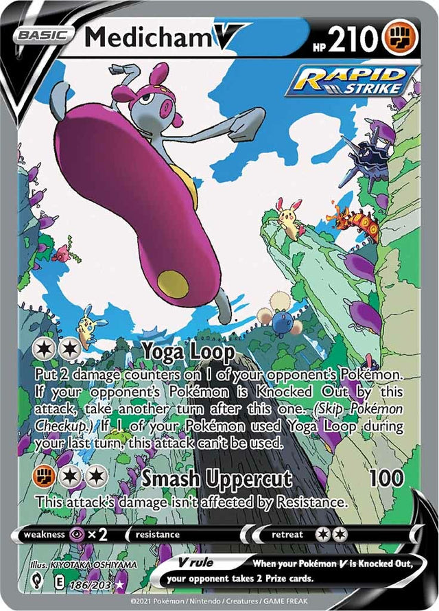 Medicham V (186/203) [Sword & Shield: Evolving Skies] - PCA Designer Toys