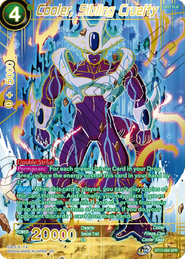 Cooler, Sibling Cruelty (SPR) (BT17-068) [Ultimate Squad] - PCA Designer Toys