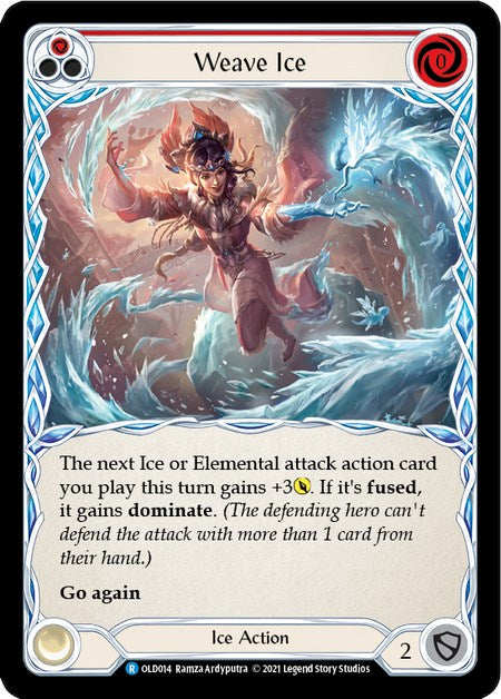 Weave Ice (Red) [OLD014] (Tales of Aria Oldhim Blitz Deck)  1st Edition Normal - PCA Designer Toys