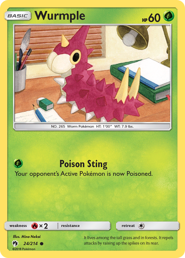 Wurmple (24/214) [Sun & Moon: Lost Thunder] - PCA Designer Toys