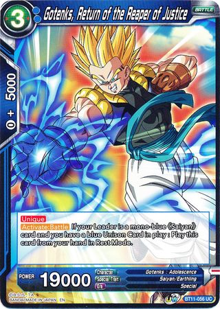 Gotenks, Return of the Reaper of Justice (BT11-056) [Vermilion Bloodline] - PCA Designer Toys
