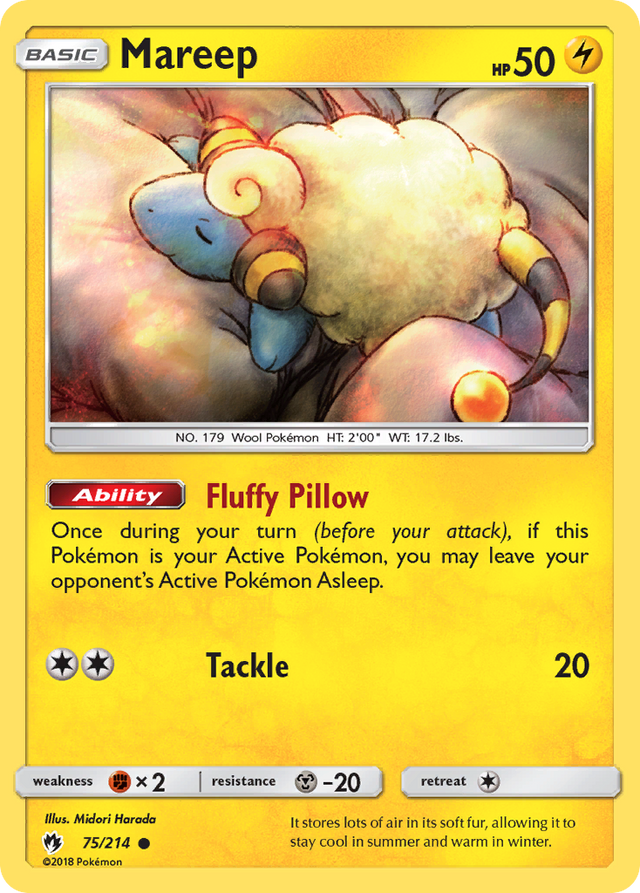 Mareep (75/214) [Sun & Moon: Lost Thunder] - PCA Designer Toys