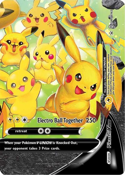 Pikachu V-UNION (SWSH142) (Celebrations) [Sword & Shield: Black Star Promos] - PCA Designer Toys