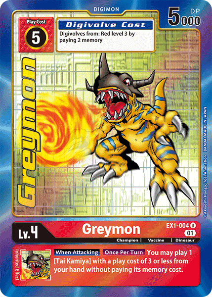 Greymon [EX1-004] (Alternate Art) [Classic Collection] - PCA Designer Toys