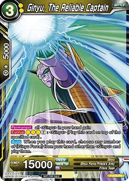 Ginyu, The Reliable Captain (P-019) [Promotion Cards] - PCA Designer Toys