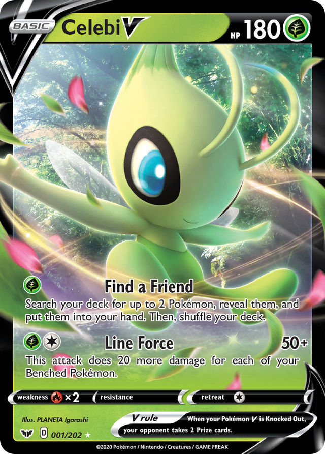 Celebi V (001/202) [Sword & Shield: Base Set] - PCA Designer Toys