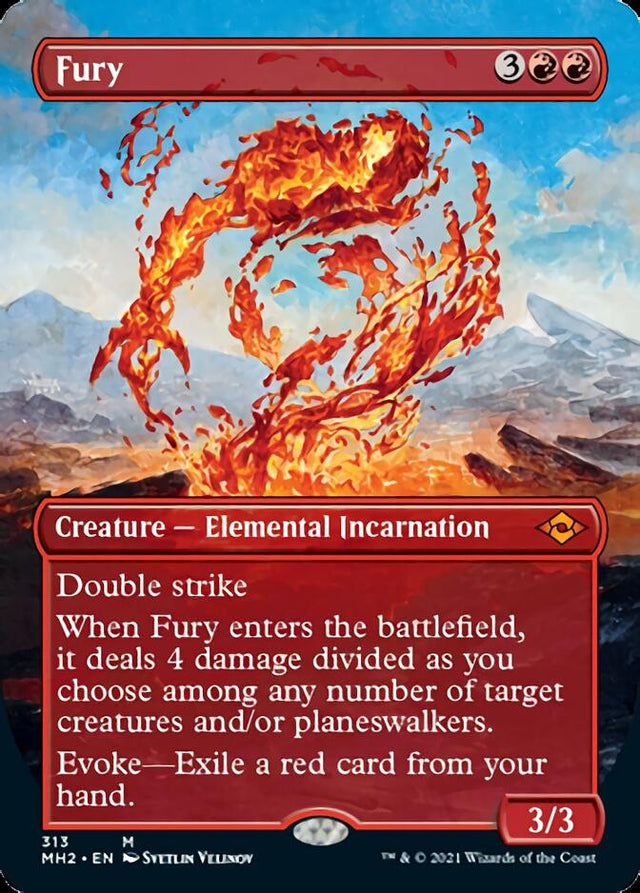 Fury (Borderless Alternate Art) [Modern Horizons 2] - PCA Designer Toys