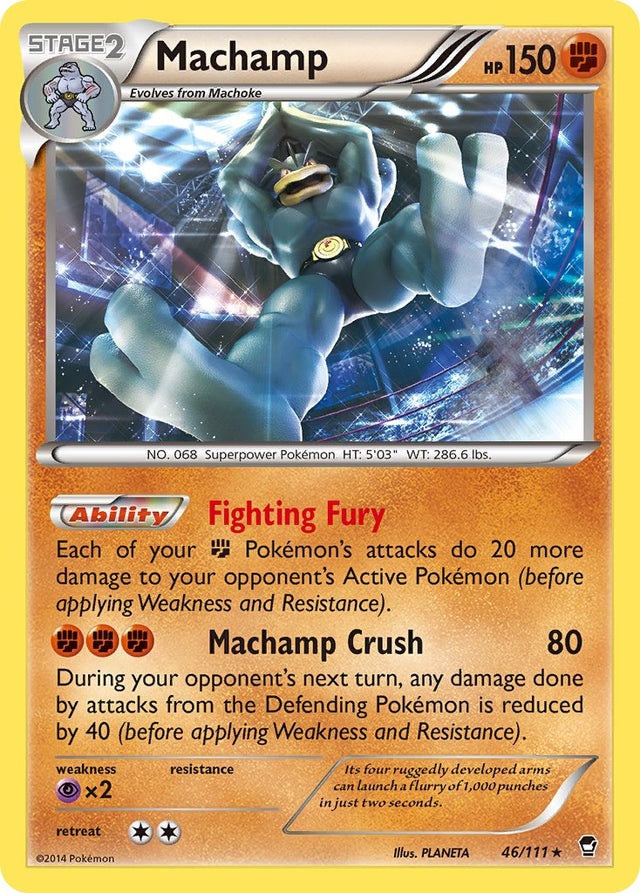Machamp (46/111) (Cosmos Holo) (Blister Exclusive) [XY: Furious Fists] - PCA Designer Toys