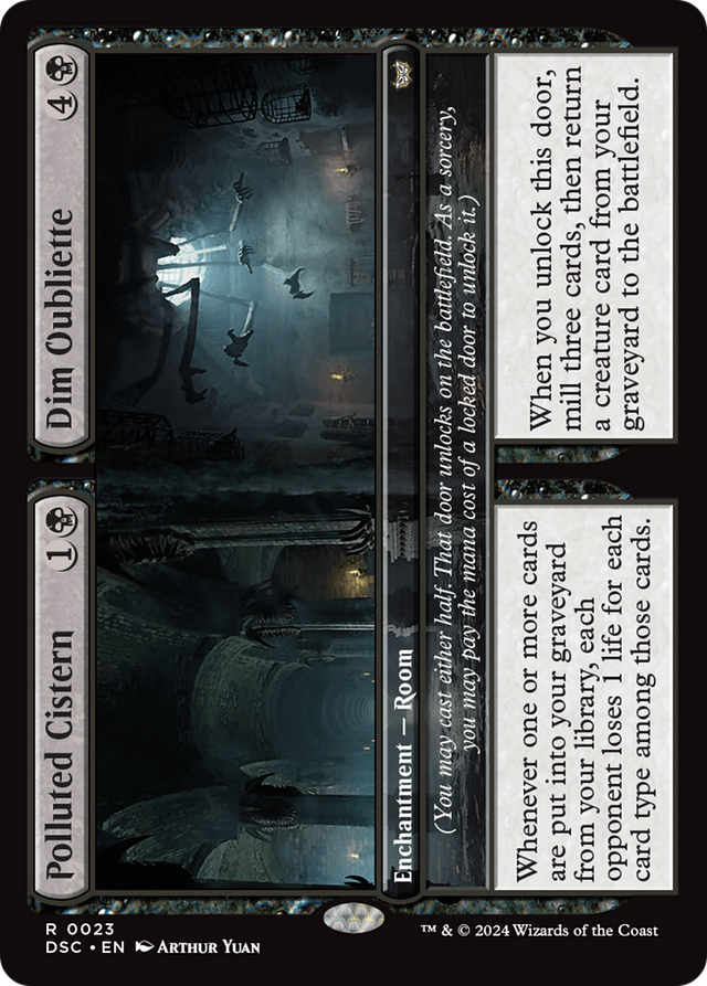 Polluted Cistern // Dim Oubliette [Duskmourn: House of Horror Commander] - PCA Designer Toys
