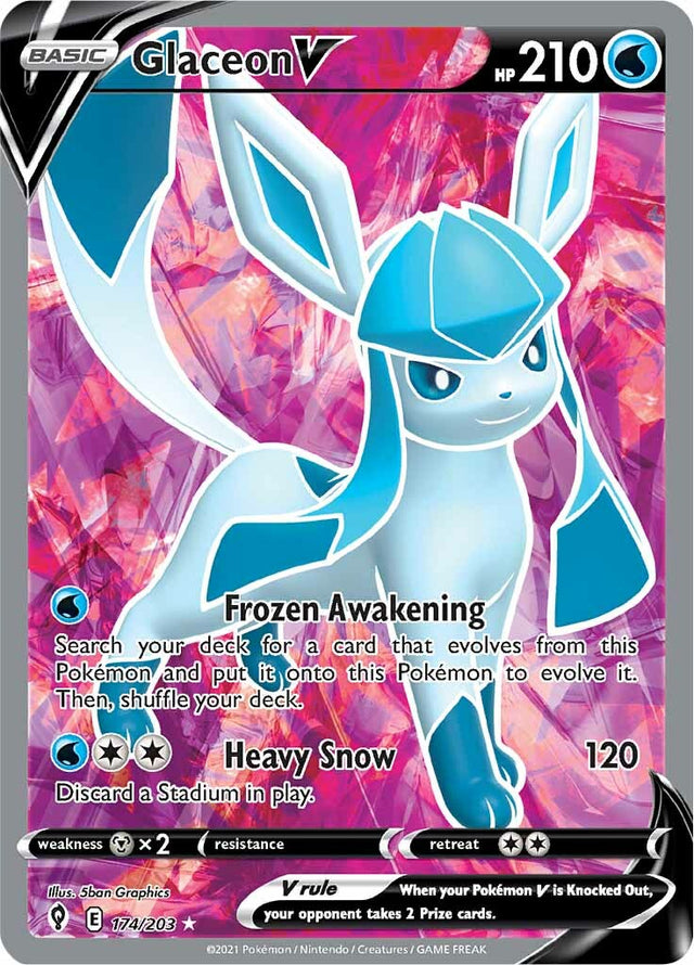 Glaceon V (174/203) [Sword & Shield: Evolving Skies] - PCA Designer Toys