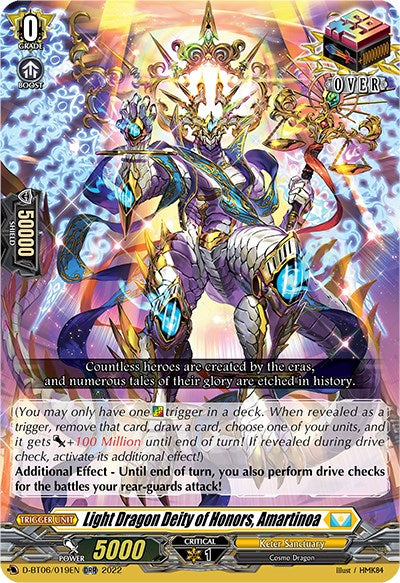 Light Dragon Deity of Honors, Amartinoa (D-BT06/019EN) [Blazing Dragon Reborn] - PCA Designer Toys