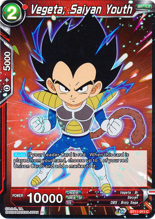 Vegeta, Saiyan Youth (BT11-011) [Vermilion Bloodline 2nd Edition] - PCA Designer Toys