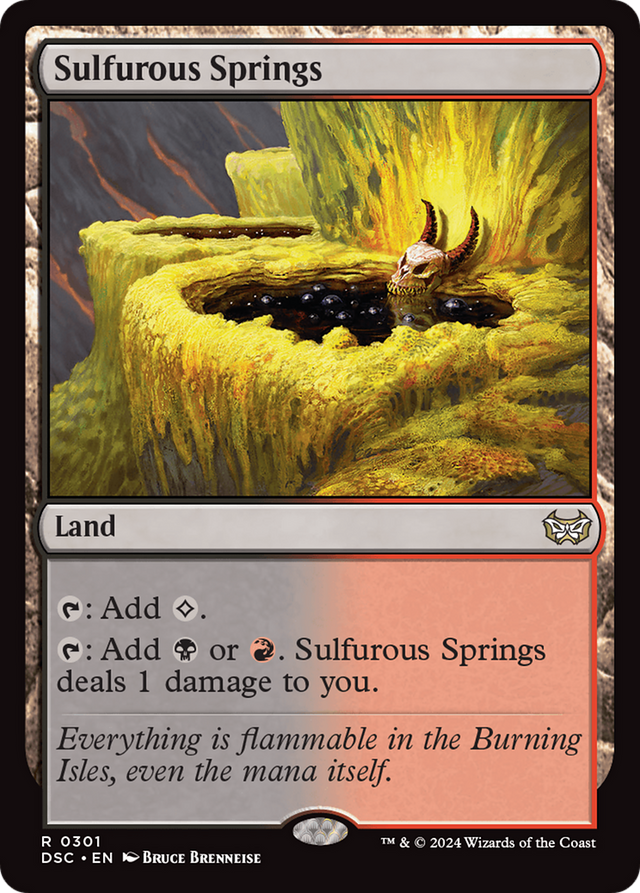 Sulfurous Springs [Duskmourn: House of Horror Commander] - PCA Designer Toys