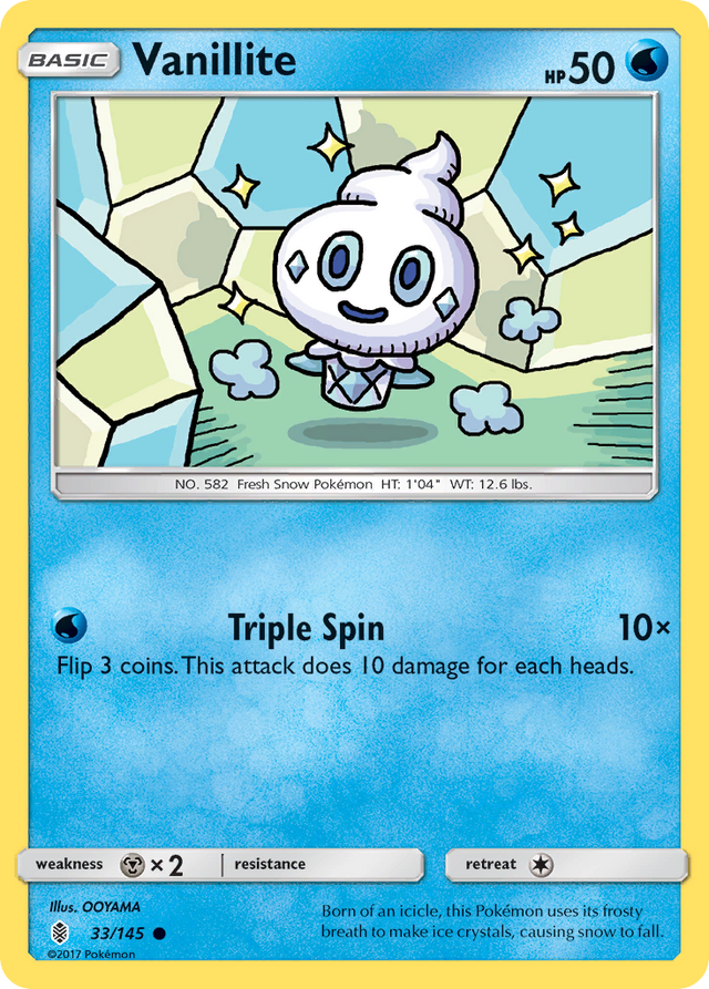 Vanillite (33/145) [Sun & Moon: Guardians Rising] - PCA Designer Toys