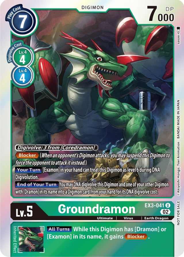 Groundramon [EX3-041] (Alternate Art) [Draconic Roar] - PCA Designer Toys