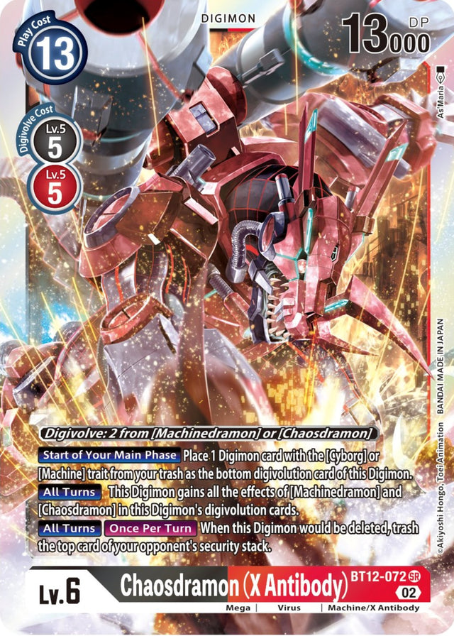 Chaosdramon (X Antibody) [BT12-072] [Across Time] - PCA Designer Toys