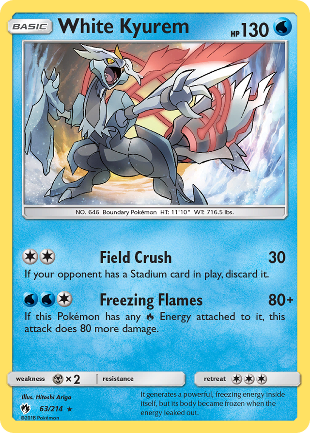 White Kyurem (63/214) [Sun & Moon: Lost Thunder] - PCA Designer Toys