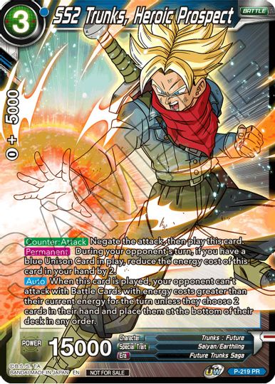 SS2 Trunks, Heroic Prospect (Event Pack 08) (P-219) [Tournament Promotion Cards] - PCA Designer Toys