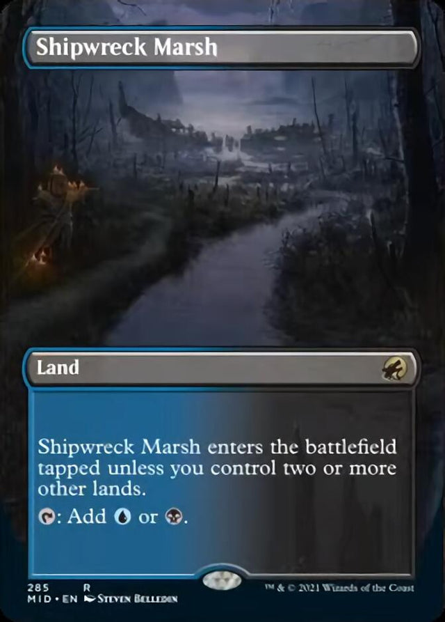 Shipwreck Marsh (Borderless Alternate Art) [Innistrad: Midnight Hunt] - PCA Designer Toys