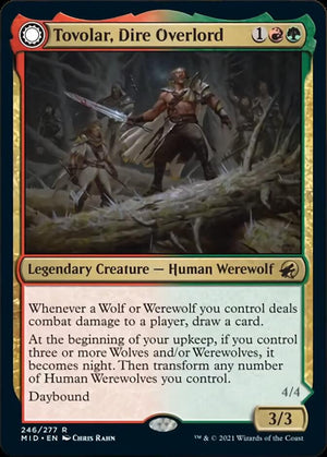 Tovolar, Dire Overlord // Tovolar, the Midnight Scourge [Innistrad: Midnight Hunt] - PCA Designer Toys