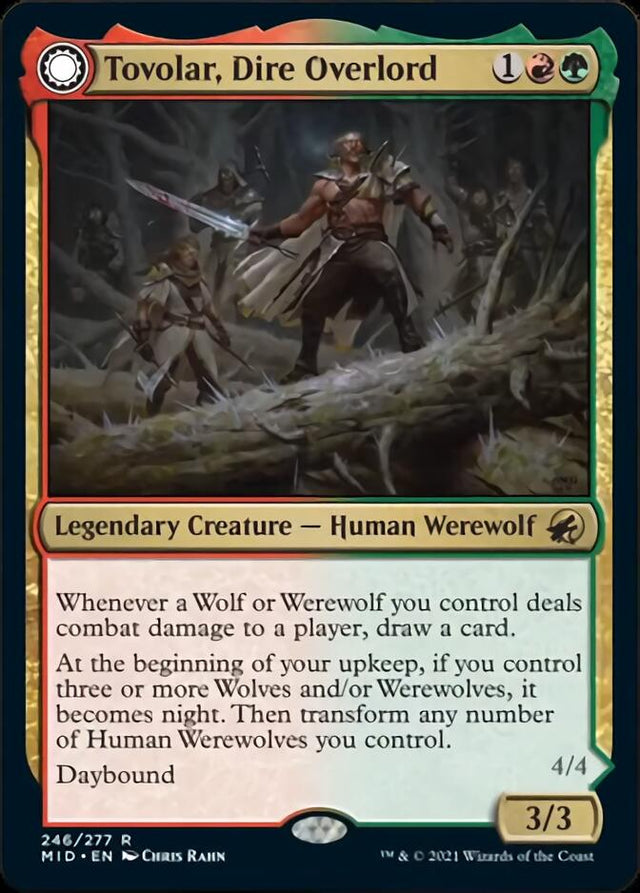 Tovolar, Dire Overlord // Tovolar, the Midnight Scourge [Innistrad: Midnight Hunt] - PCA Designer Toys