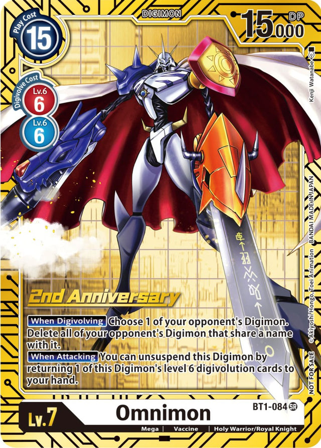 Omnimon [BT1-084] (2nd Anniversary Card Set) [Release Special Booster Promos] - PCA Designer Toys
