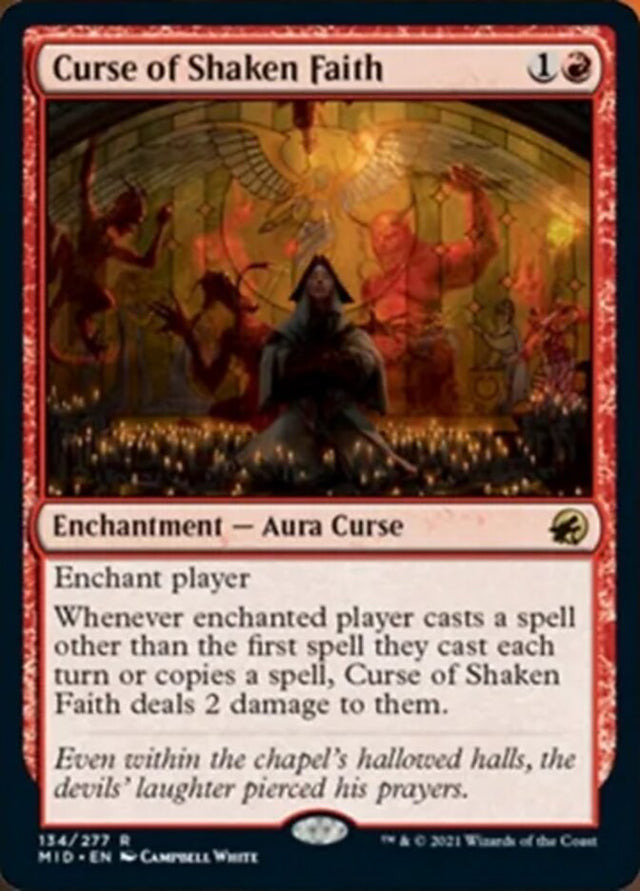 Curse of Shaken Faith [Innistrad: Midnight Hunt] - PCA Designer Toys