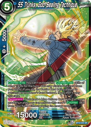 SS Trunks, God-Sealing Technique (Event Pack 08) (BT10-044) [Tournament Promotion Cards] - PCA Designer Toys