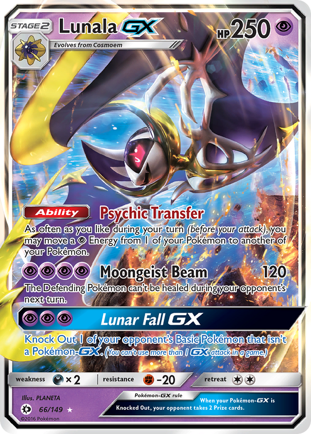 Lunala GX (66/149) [Sun & Moon: Base Set] - PCA Designer Toys