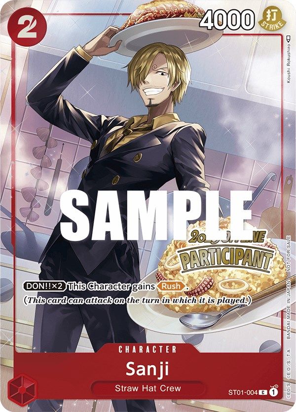 Sanji (Offline Regional 2023) [Participant] [One Piece Promotion Cards] - PCA Designer Toys