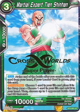 Martial Expert Tien Shinhan (Super Player Stamped) (BT2-083) [Tournament Promotion Cards] - PCA Designer Toys