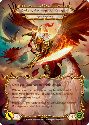 Figment of Ravages // Sekem, Archangel of Ravages (Marvel) [DTD008] (Dusk Till Dawn)  Cold Foil - PCA Designer Toys