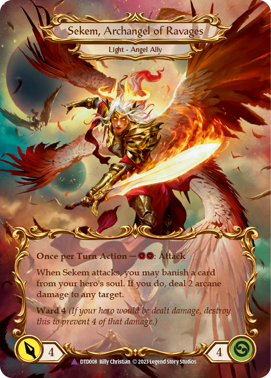 Figment of Ravages // Sekem, Archangel of Ravages (Marvel) [DTD008] (Dusk Till Dawn)  Cold Foil - PCA Designer Toys