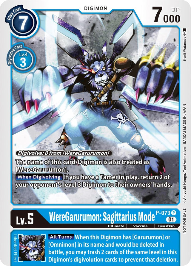 WereGarurumon: Sagittarius Mode [P-073] (Update Pack) [Promotional Cards] - PCA Designer Toys