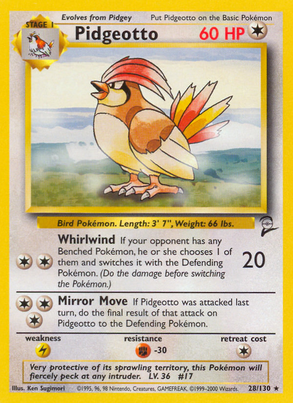 Pidgeotto (28/130) [Base Set 2] - PCA Designer Toys