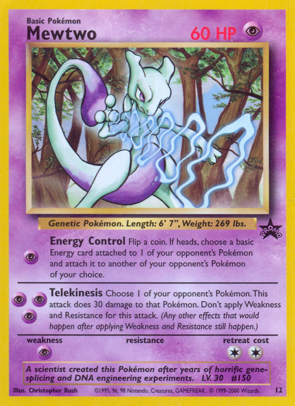Mewtwo (12) [Wizards of the Coast: Black Star Promos] - PCA Designer Toys
