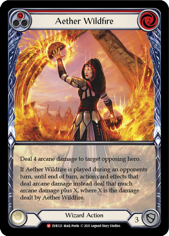 Aether Wildfire [EVR123] (Everfest)  1st Edition Extended Art Rainbow Foil - PCA Designer Toys