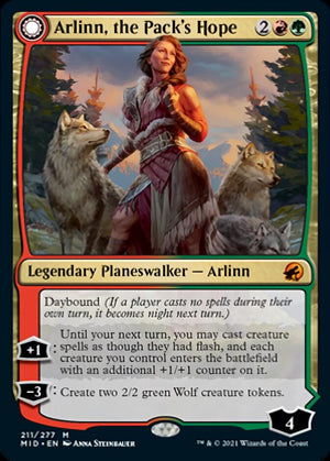 Arlinn, the Pack's Hope // Arlinn, the Moon's Fury [Innistrad: Midnight Hunt] - PCA Designer Toys