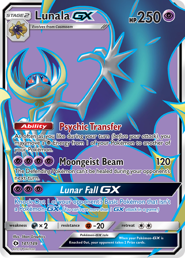 Lunala GX (141/149) [Sun & Moon: Base Set] - PCA Designer Toys