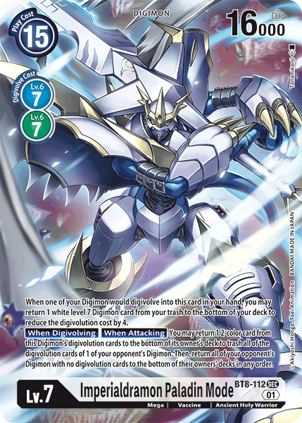 Imperialdramon: Paladin Mode [BT8-112] (Alternate Art) [New Awakening] - PCA Designer Toys