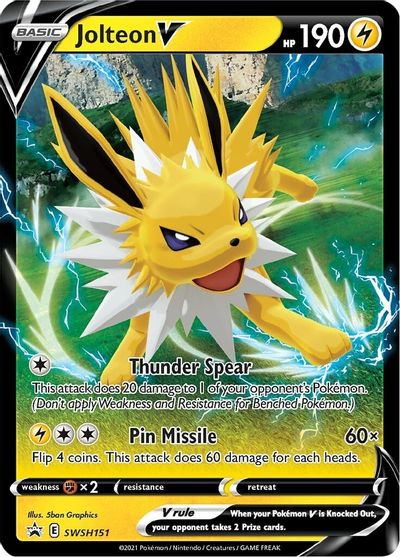 Jolteon V (SWSH151) [Sword & Shield: Black Star Promos] - PCA Designer Toys