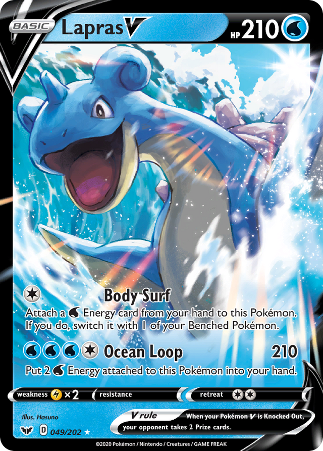 Lapras V (049/202) [Sword & Shield: Base Set] - PCA Designer Toys